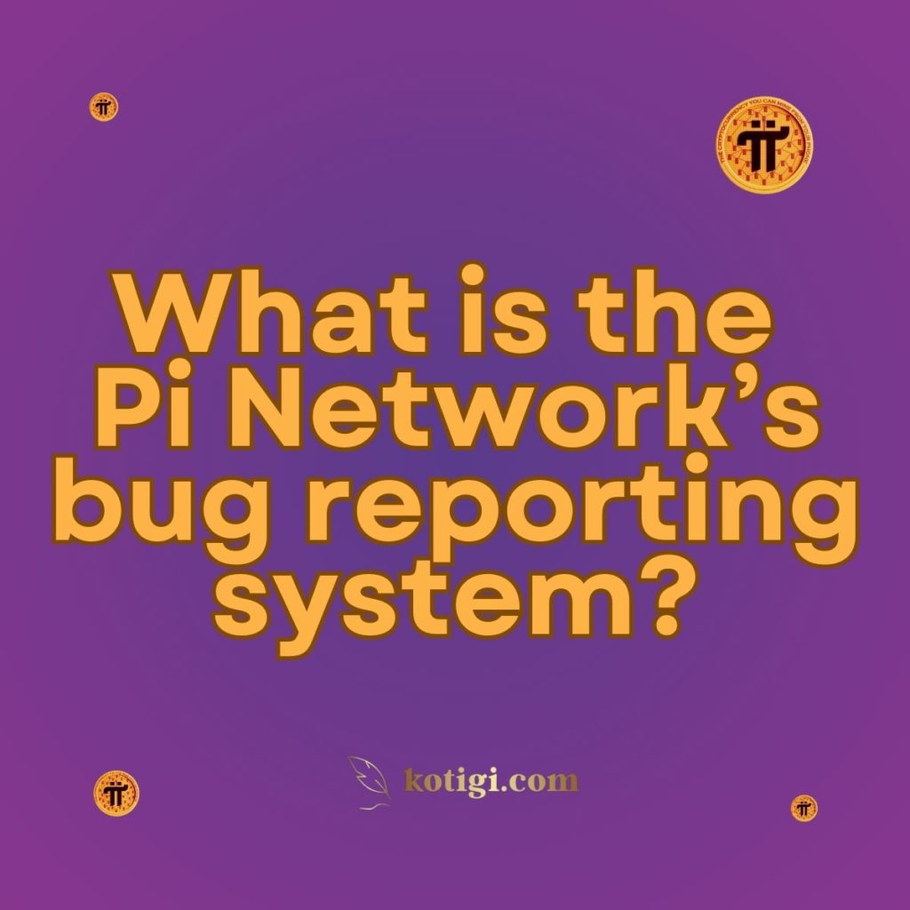 What is the Pi Network’s bug reporting system?