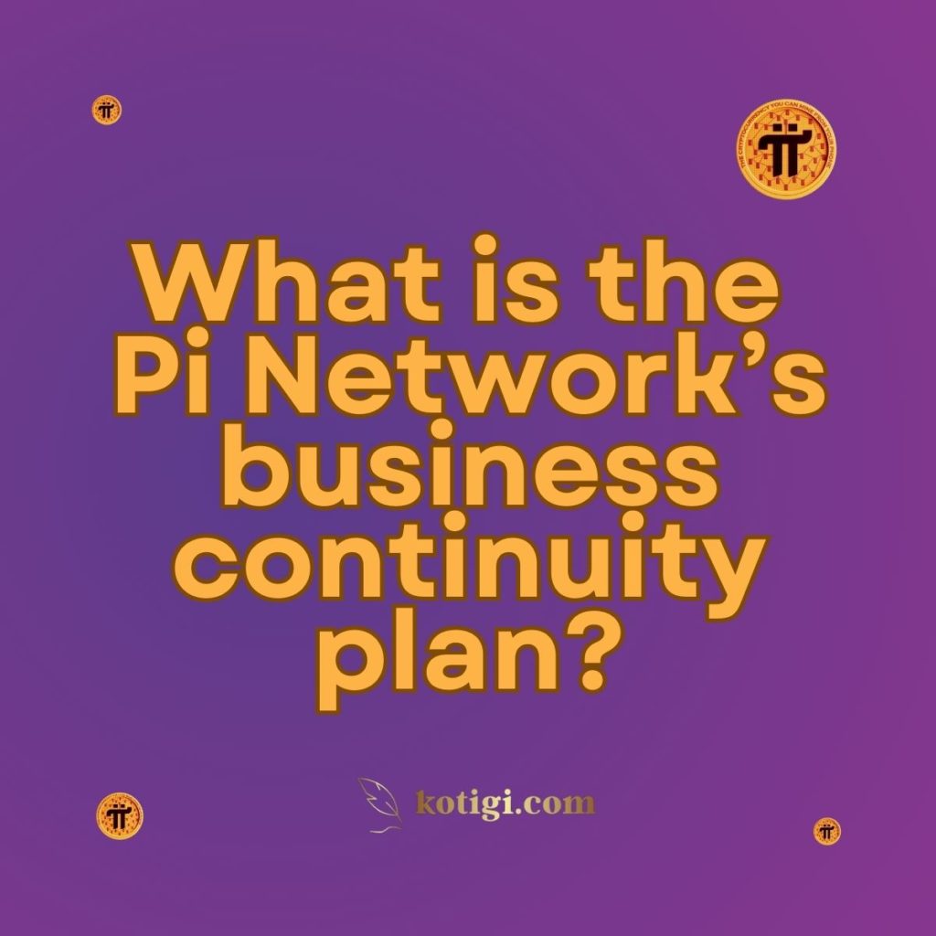 What is the Pi Network’s business continuity plan?