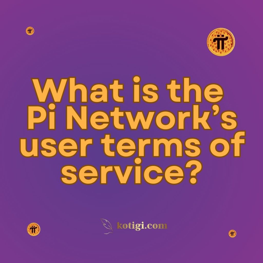 What is the Pi Network’s user terms of service?